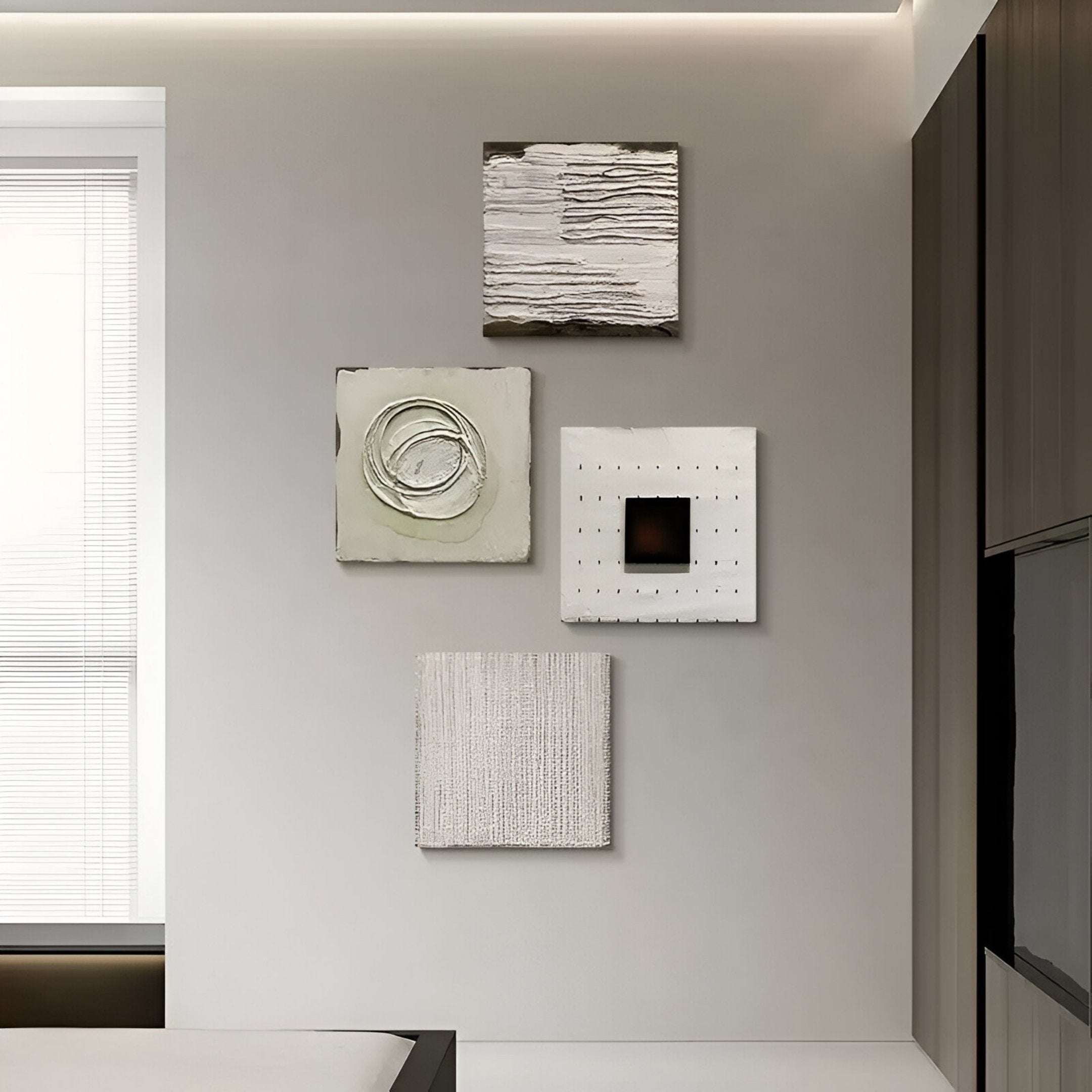 Textura Circular Orbit Relief 3D Wall Art