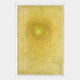 The Lumora Sunburst Yellow Acrylic Framed 3D Paper Wall Art by Giant Sculptures features a dense spiral of small yellow circles on a white background, creating a vibrant, textured visual effect.