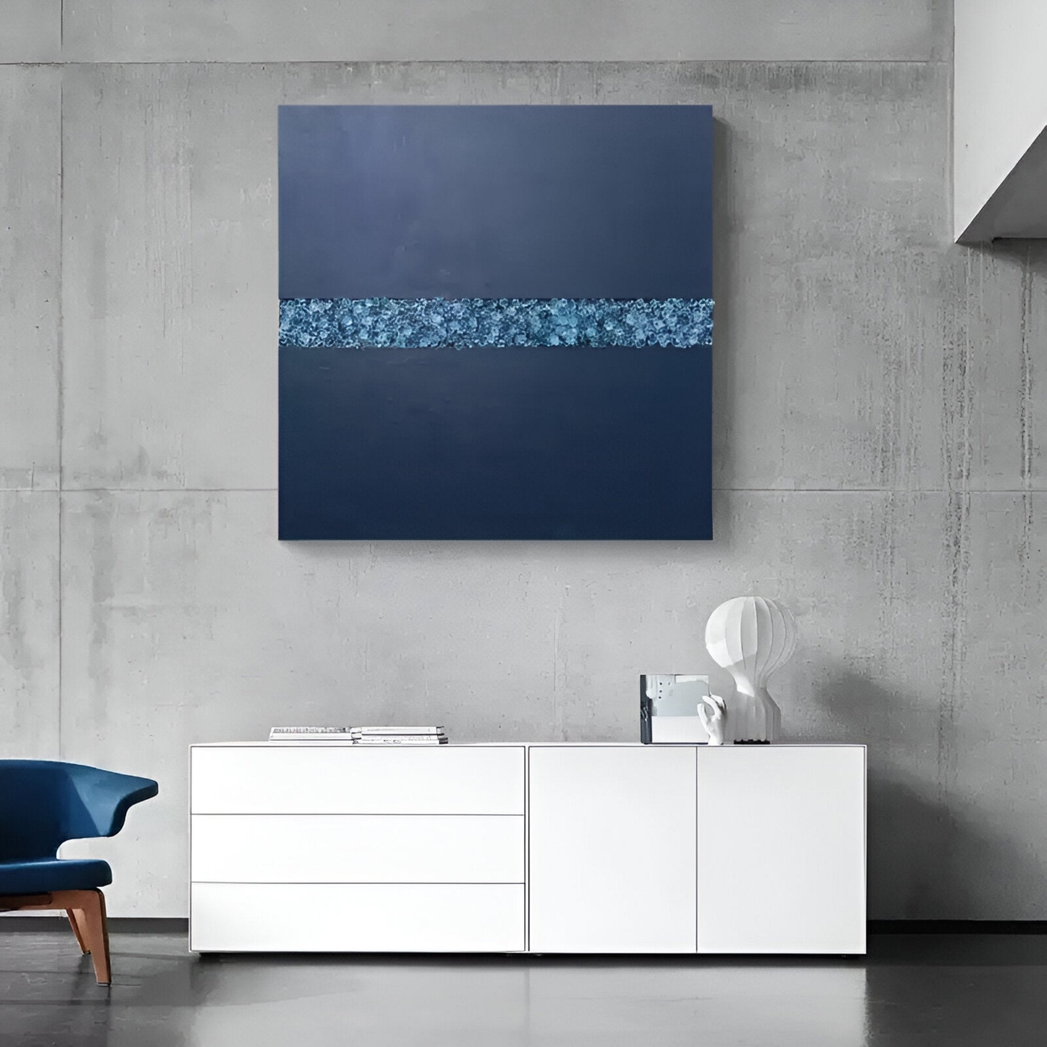 Cryolume Midnight Blue Crystal Inlay 3D Wall Art