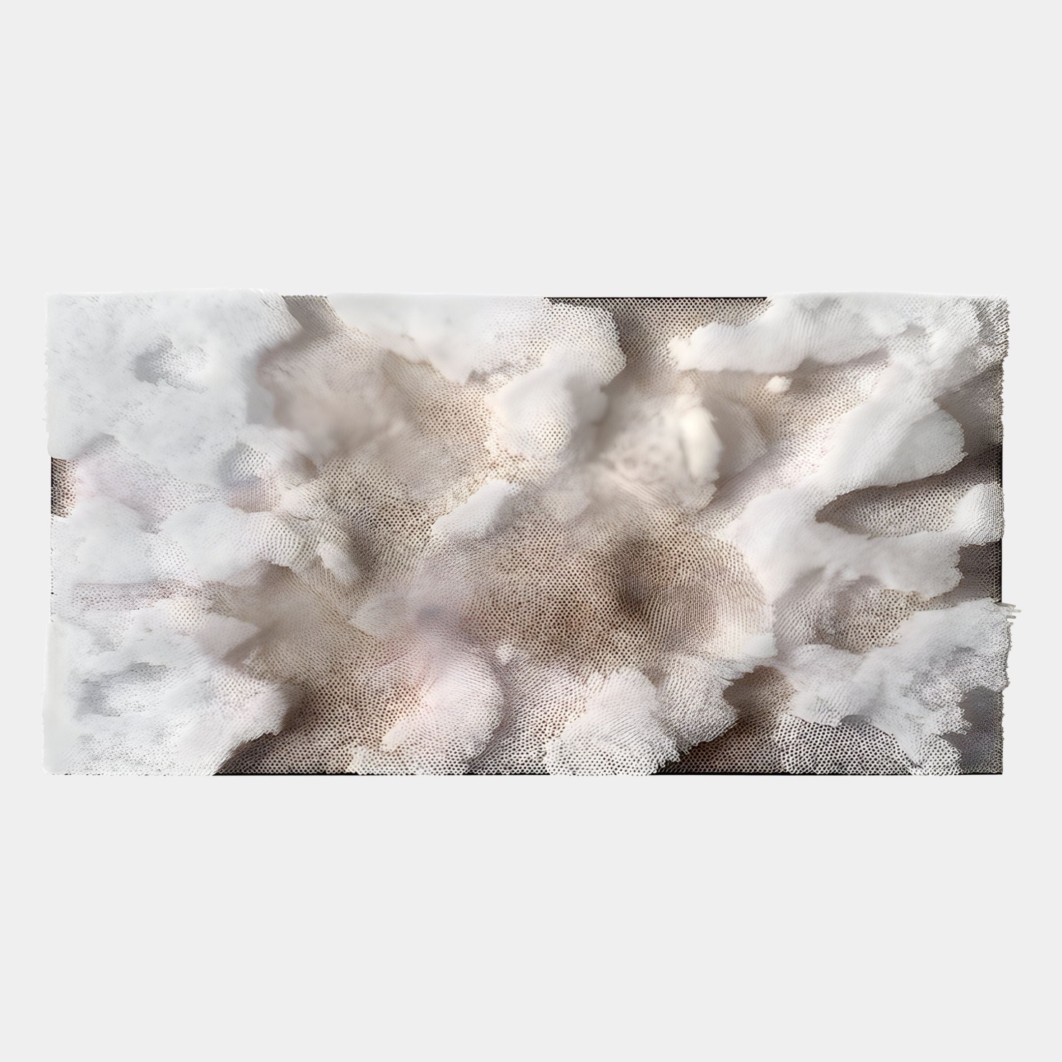 The Nivara Warm Beige Ripple Straw 3D Wall Art by Giant Sculptures features white cloud-like textures on a beige and brown base, creating an abstract, organic look—ideal as modern wall art for contemporary interiors.