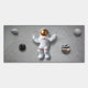 The Astravera Galactic Orbit Planet Astronaut 3D Wall Art by Giant Sculptures features a white-suited astronaut floating among planets and asteroids—perfect for inspiring adventure in any children’s bedroom wall art collection.