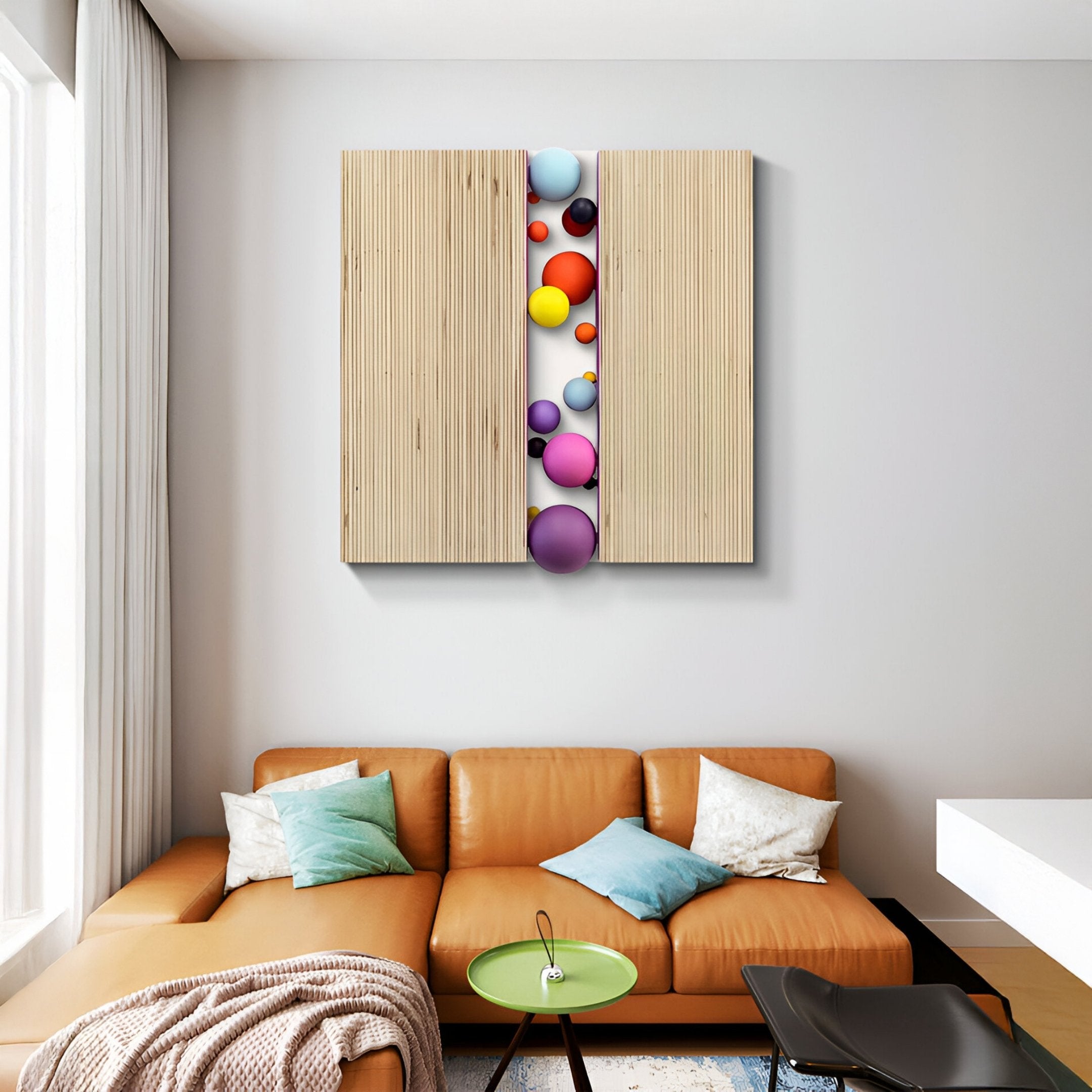 Chromara Multicolour Sphere Cascade 3D Wall Art