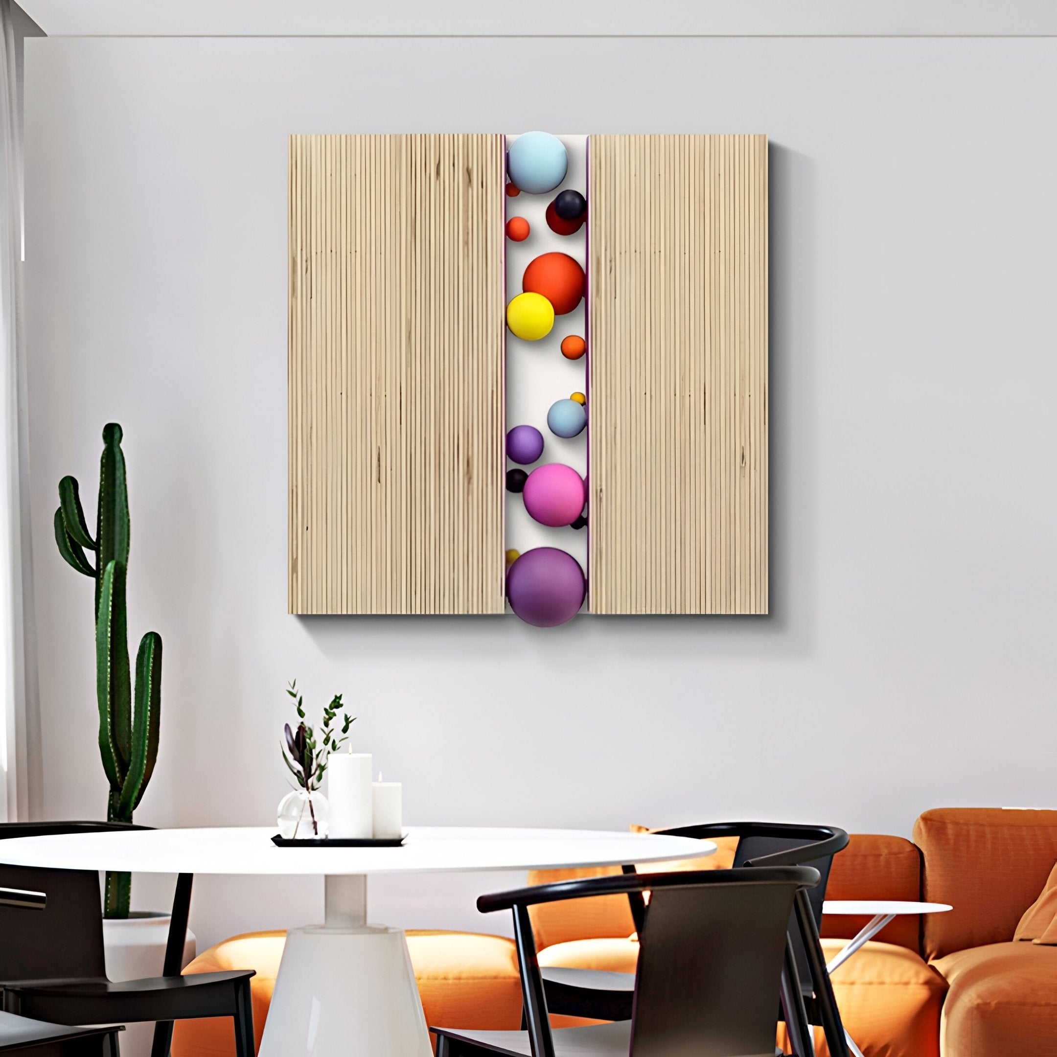 Chromara Multicolour Sphere Cascade 3D Wall Art