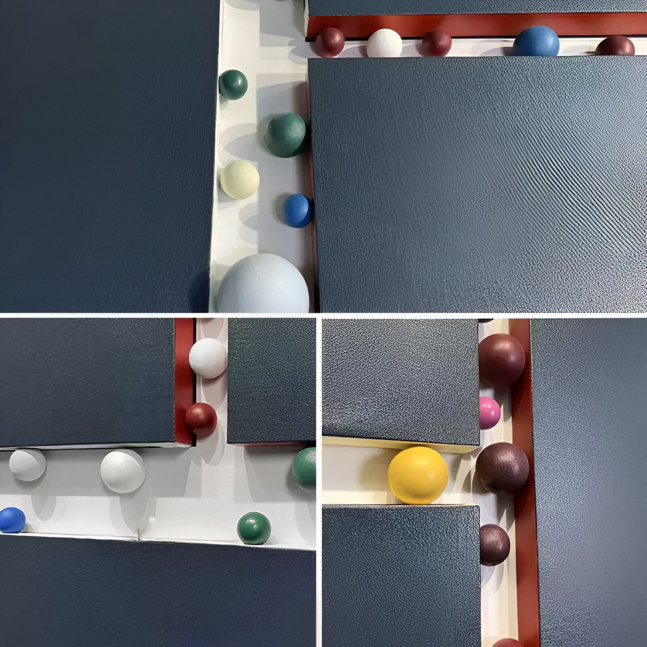 Chromara Blue & Red Sphere Cascade 3D Wall Art