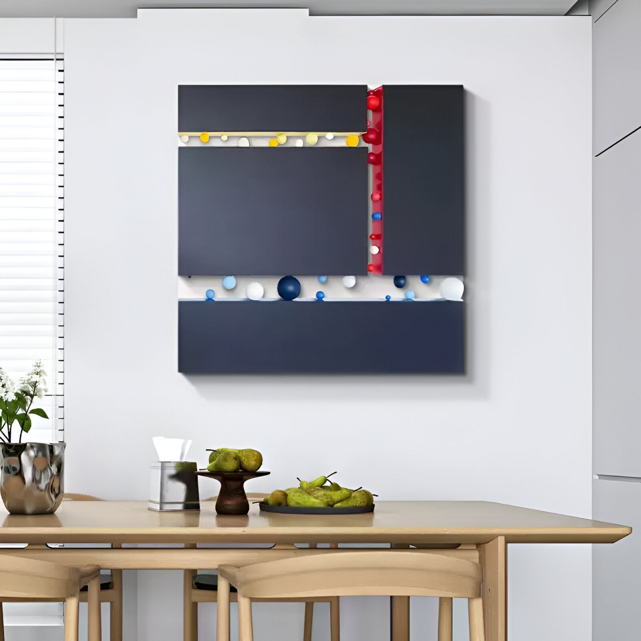 Chromara Blue & Red Sphere Cascade 3D Wall Art