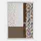 Texturien White & Taupe Paper Abstract 3D Wall Art by Giant Sculptures features four sections: gathered white fabric top left, smooth taupe bottom left, ridged texture top right, and smooth taupe bottom right for striking contemporary décor.