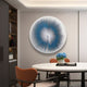 Lustara Blue Gradient Circular Leather 3D Wall Art