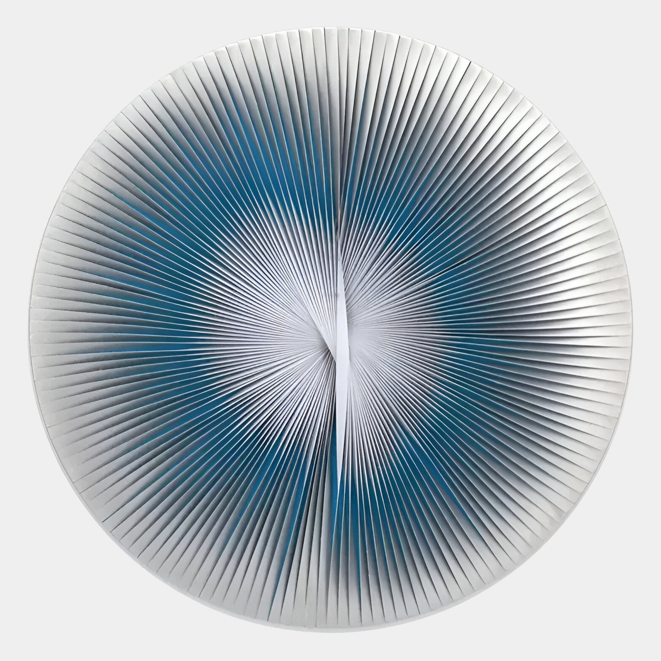 Lustara Blue Gradient Circular Leather 3D Wall Art