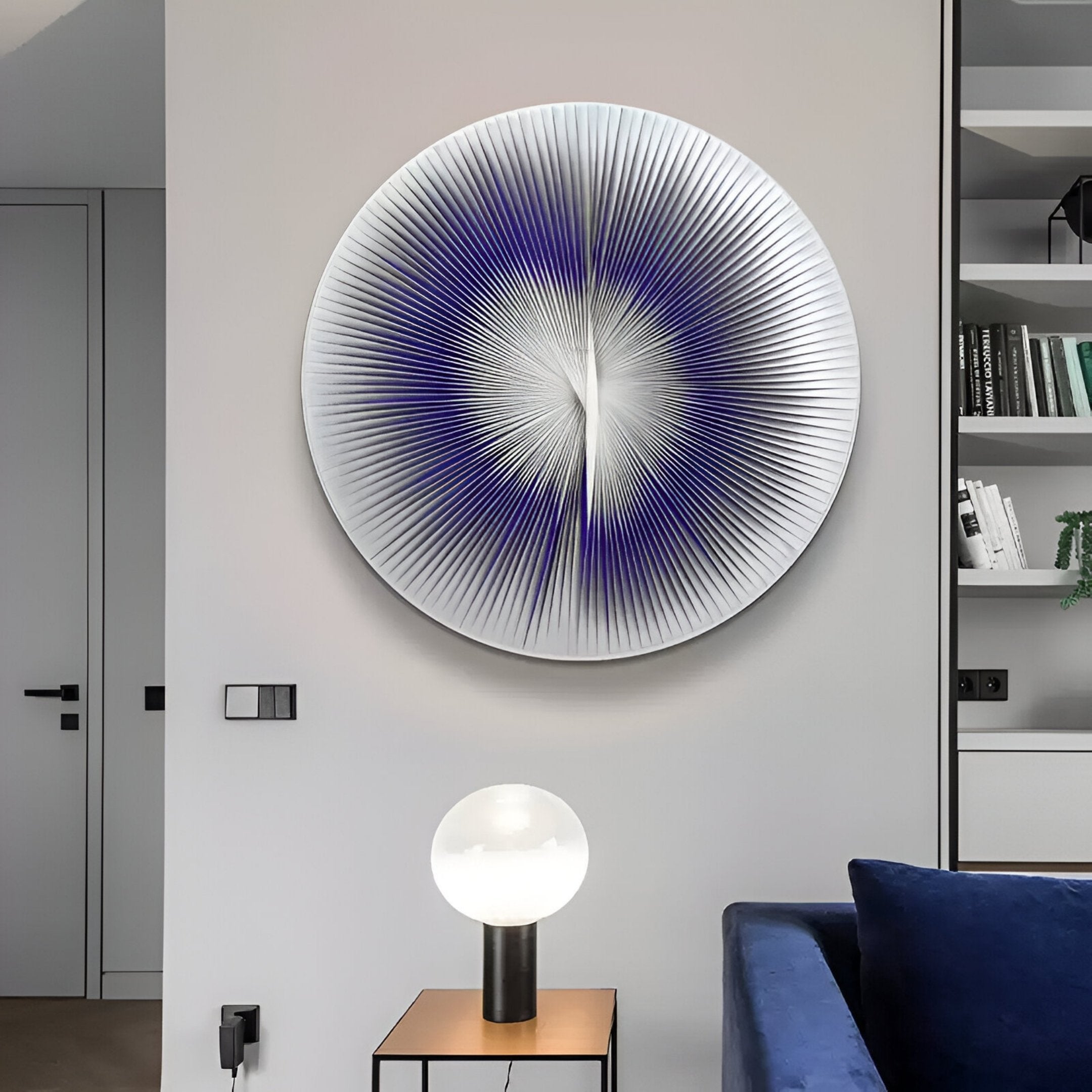 Lustara Violet Gradient Circular Leather 3D Wall Art