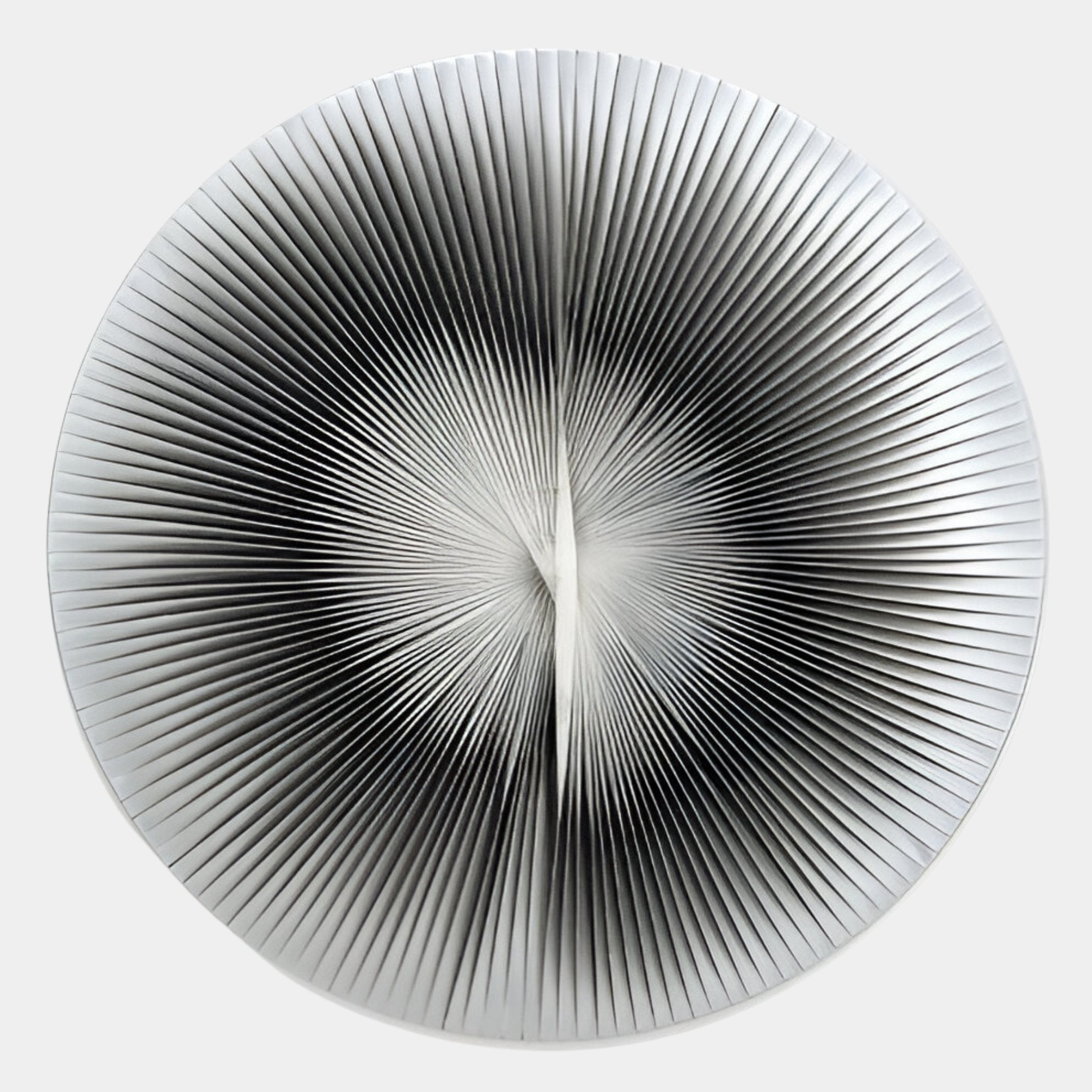 Lustara Black Gradient Circular Leather 3D Wall Art