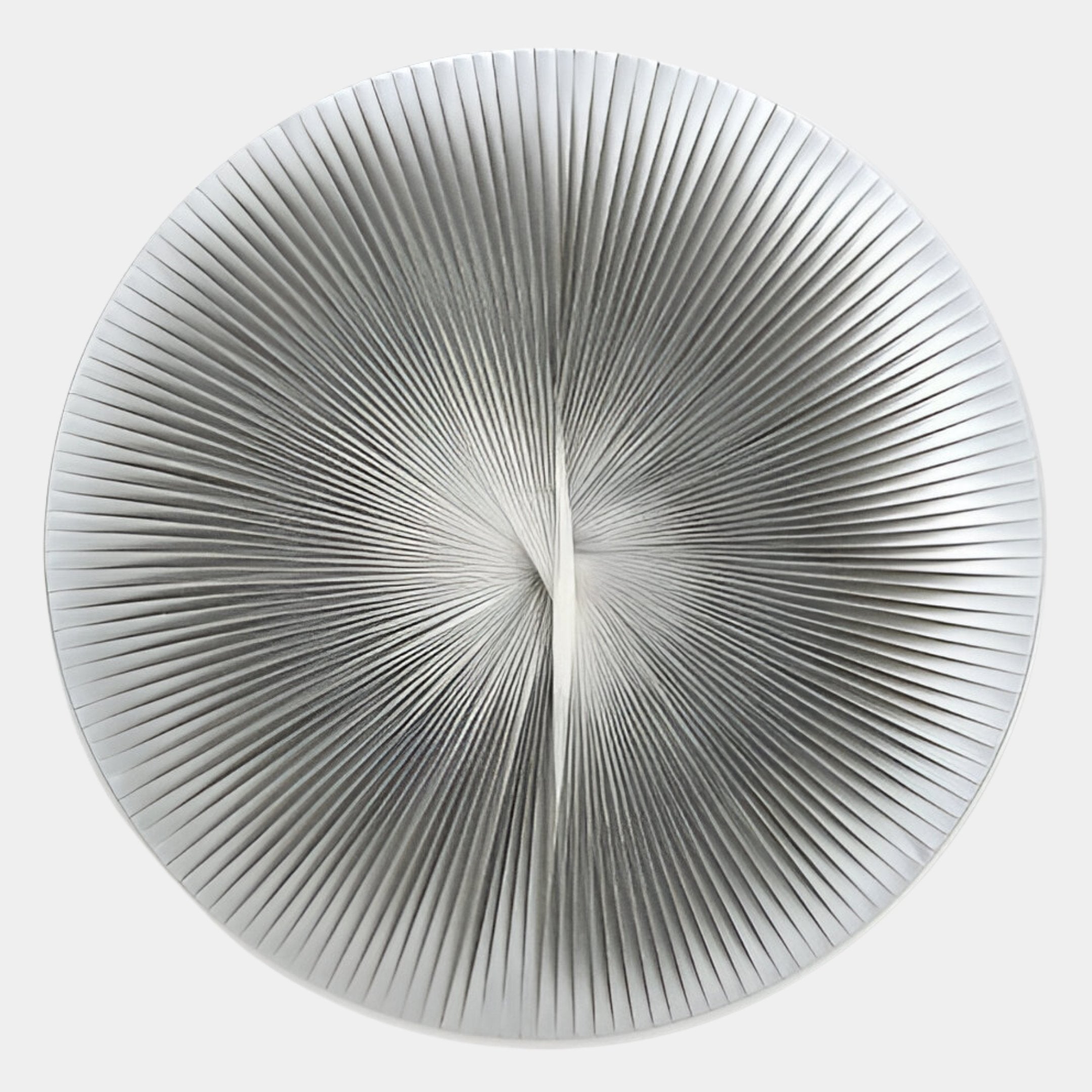 Lustara Silver Gradient Circular Leather 3D Wall Art