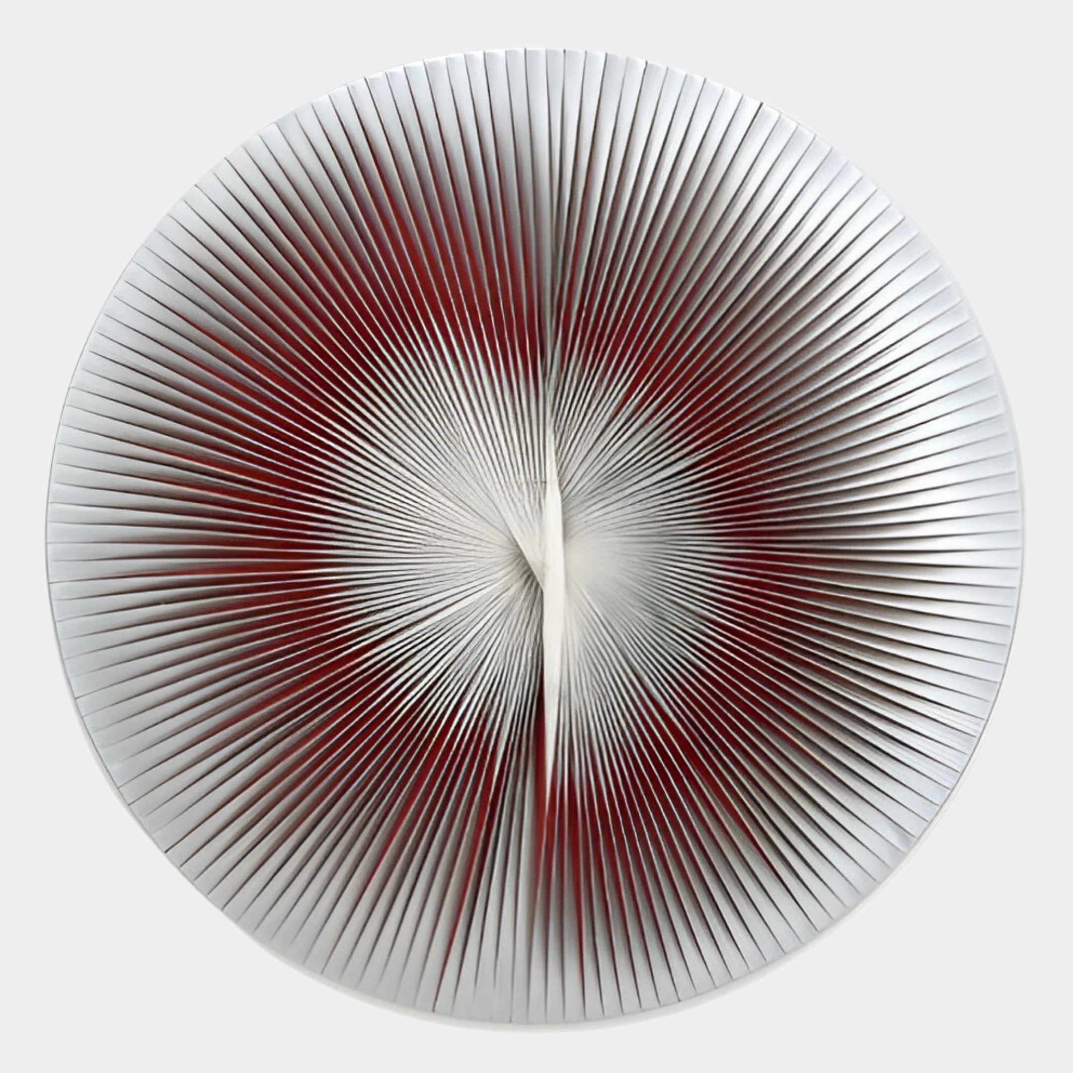 Lustara Crimson Gradient Circular Leather 3D Wall Art