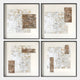 Lustrosa Pearl & Shell Mosaic Quad Set 3D Wall Art