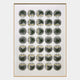 Pinstripe Radial Disc Hand-Woven Metal 3D Wall Art by Giant Sculptures featuring a grid of 35 hand-woven radial metal discs in green-black tones with gold pinstripe accents in a brushed aluminium frame.