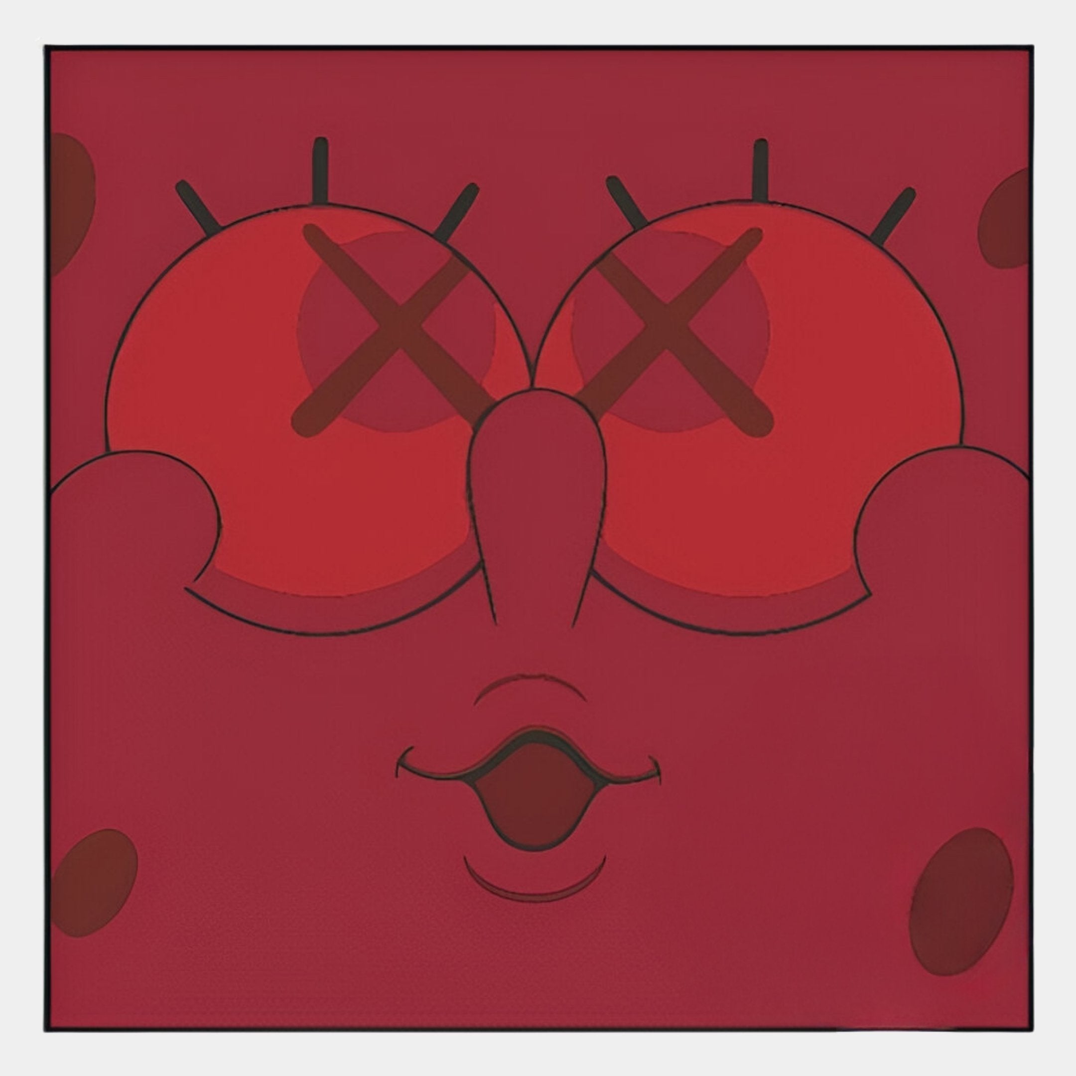 Kawsion Red Spongebob Face Canvas Wall Art