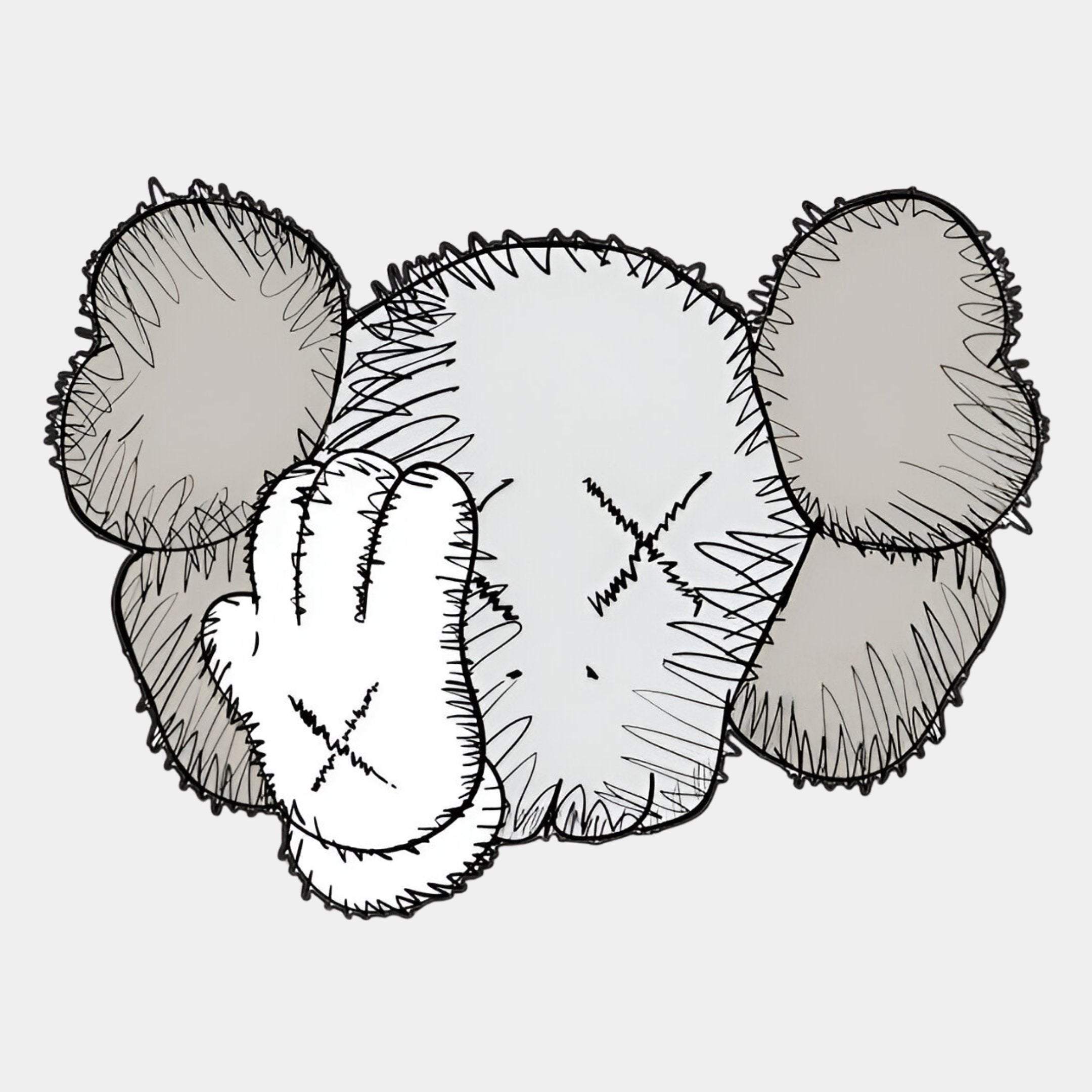 Kawsion Grey Companion Sketch Canvas Wall Art