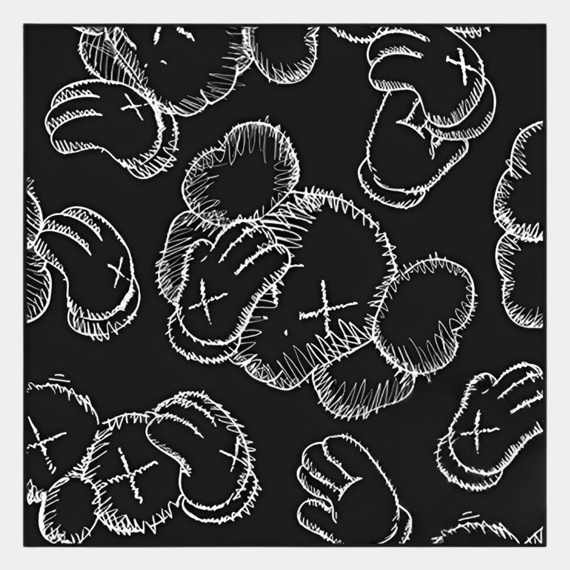 Kawsion Black Sketch Pattern Canvas Wall Art