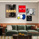 Kawsion Black Neon & Graphic Set LED Wall Art