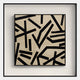 Nerava Fragmented Path Black & Cream Abstract Wall Art