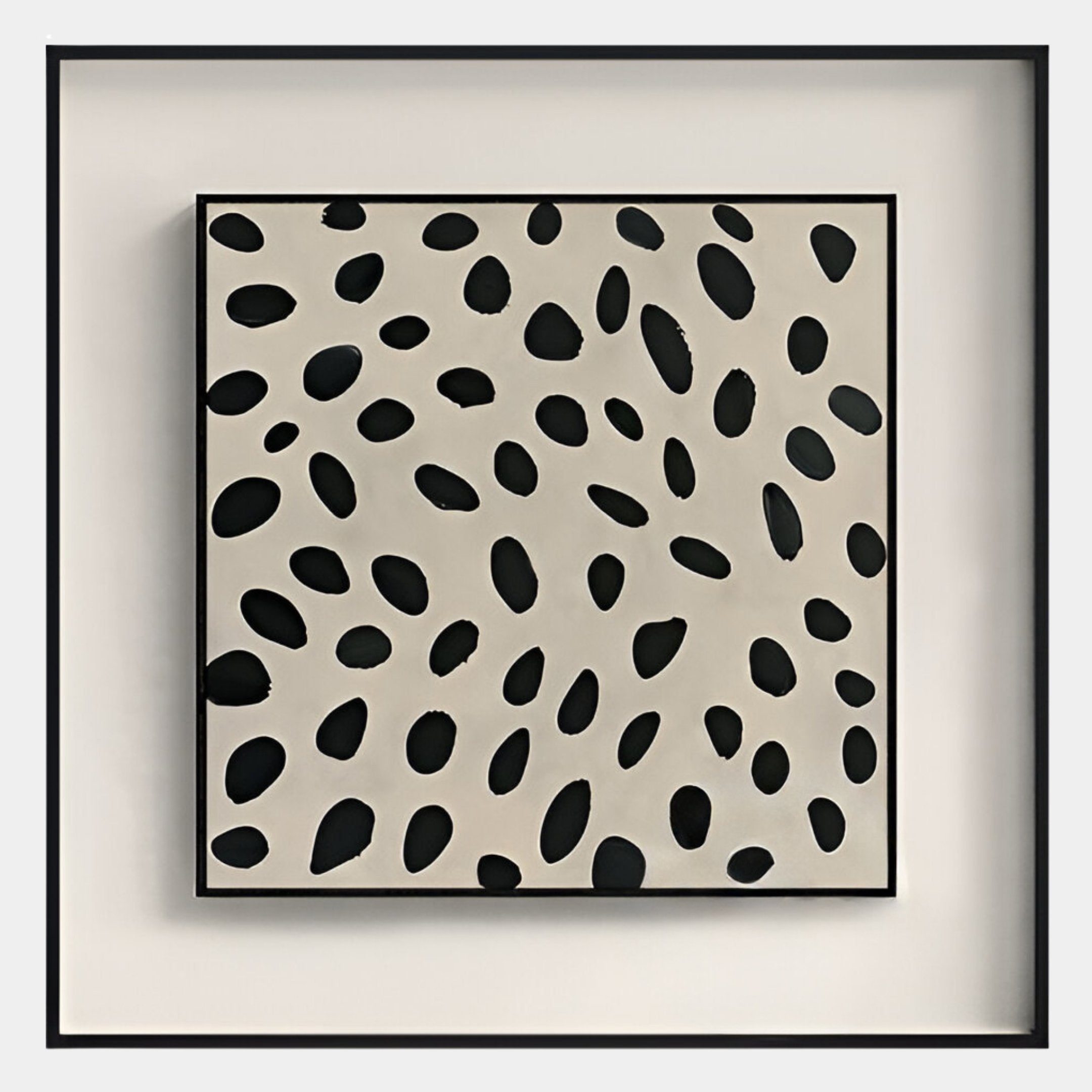 Nerava Organic Dots Black & Cream Abstract Wall Art