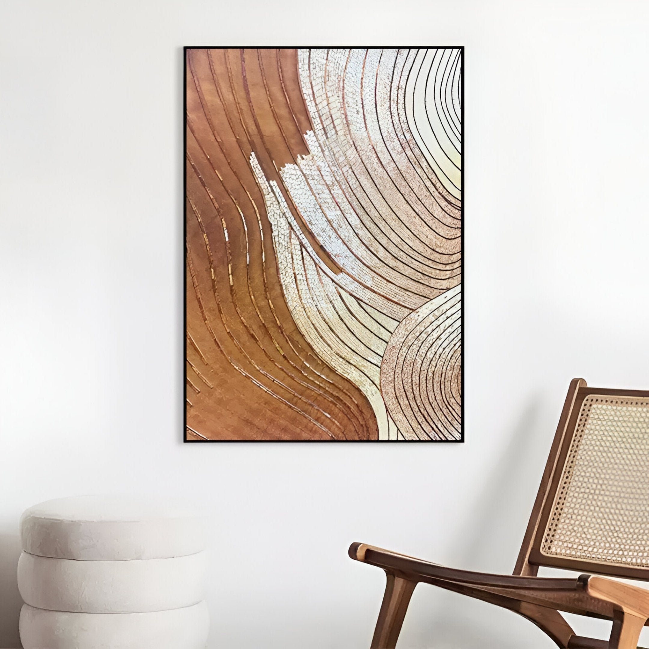 Curvara Copper Flow Texture Relief 3D Wall Art