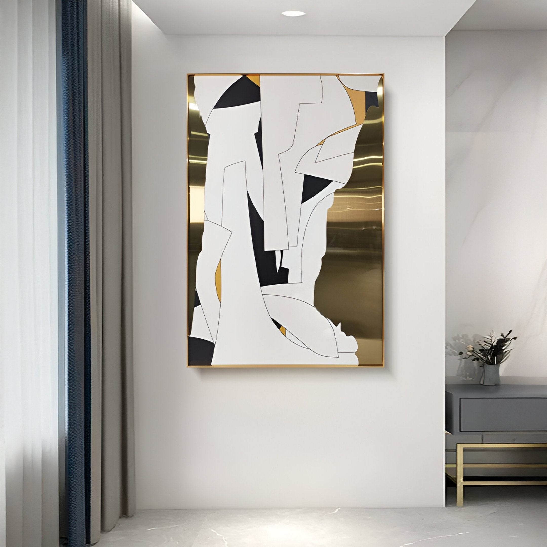 Aurista Ivory & Amber Layers Cotton Spray Wall Art