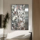 Aurista Grey Strokes Abstract Cotton Spray Wall Art