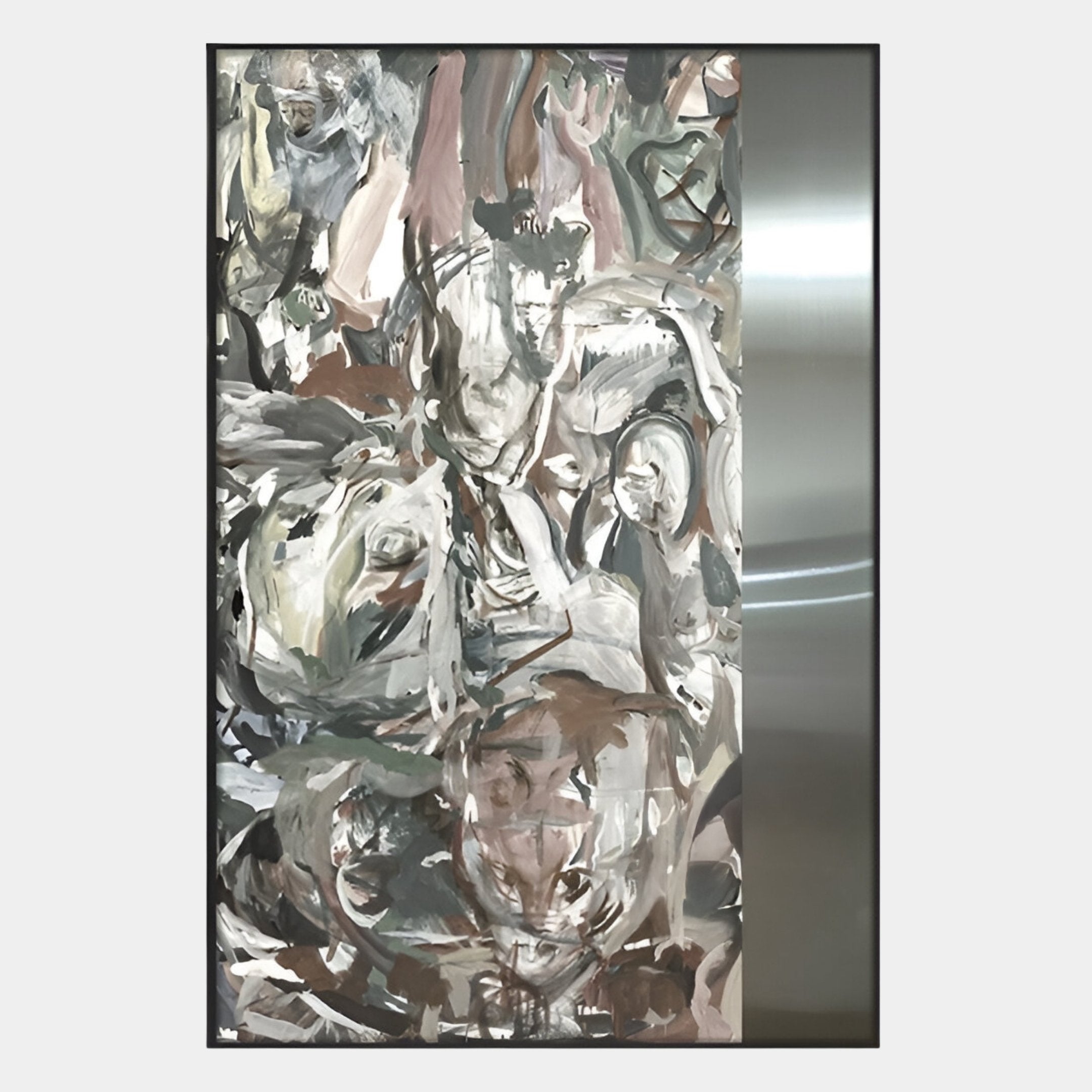 Aurista Grey Strokes Abstract Cotton Spray Wall Art