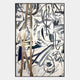 Aurista Gold Stripe Linear Abstract Cotton Spray Wall Art
