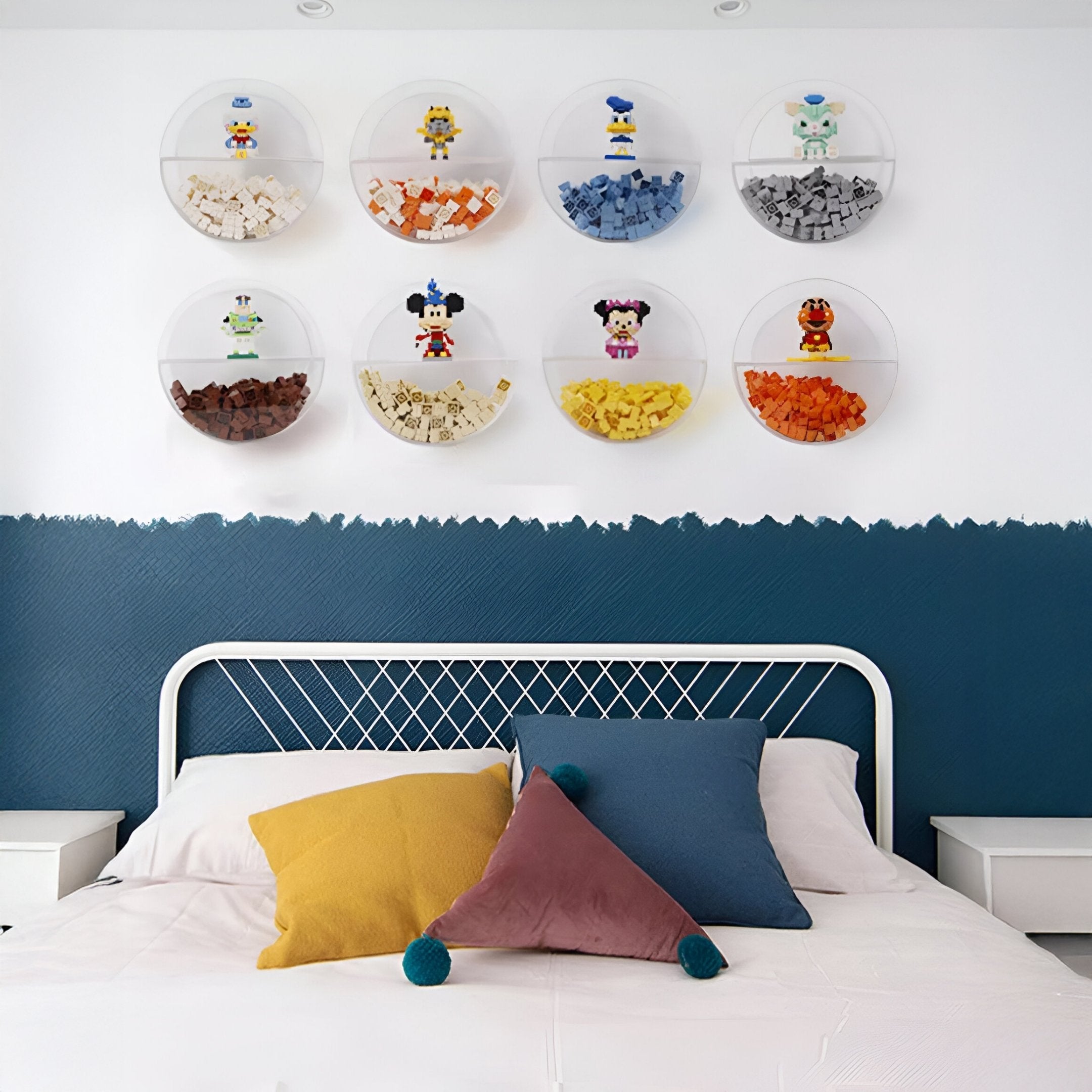 Blockform Donald Duck Blue Brick Lego Acrylic 3D Wall Art