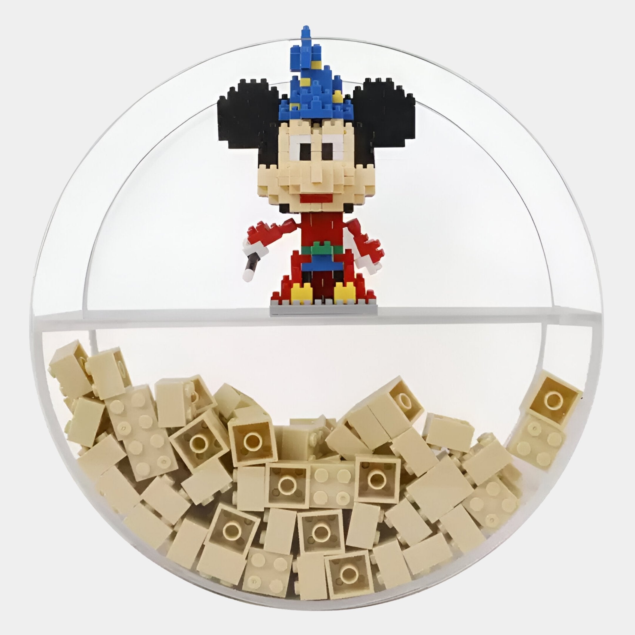 Blockform Mickey Sorcerer Brick Lego Acrylic 3D Wall Art