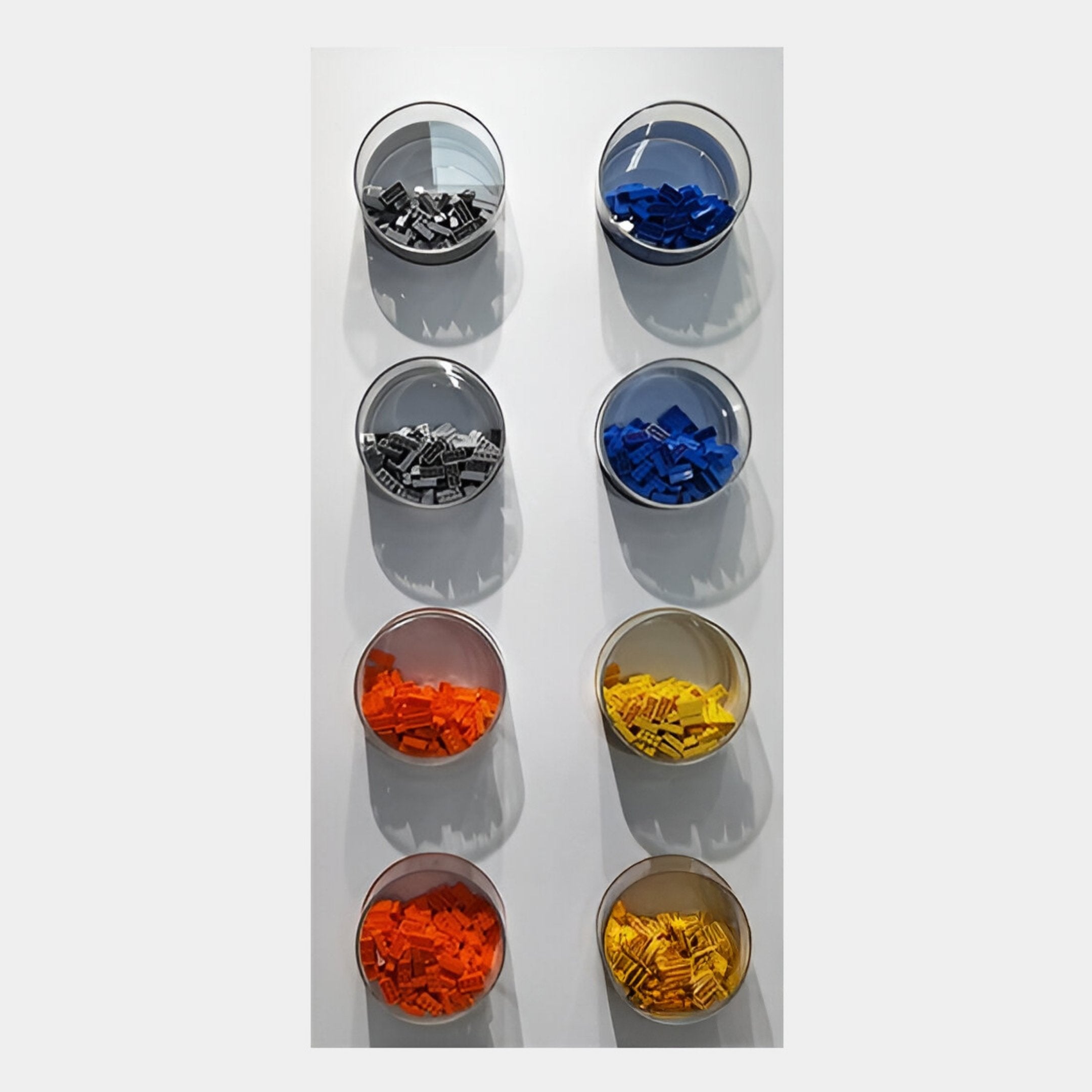 Blockform Multicolour Brick Pods Acrylic 3D Wall Art