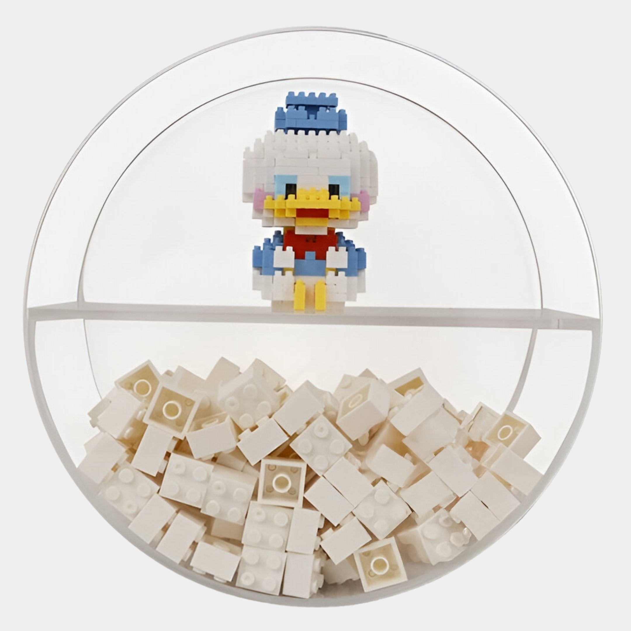 Blockform Donald Duck Cream Brick Lego Acrylic 3D Wall Art