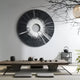 Solyra Black Circular Textured Wood 3D Wall Art