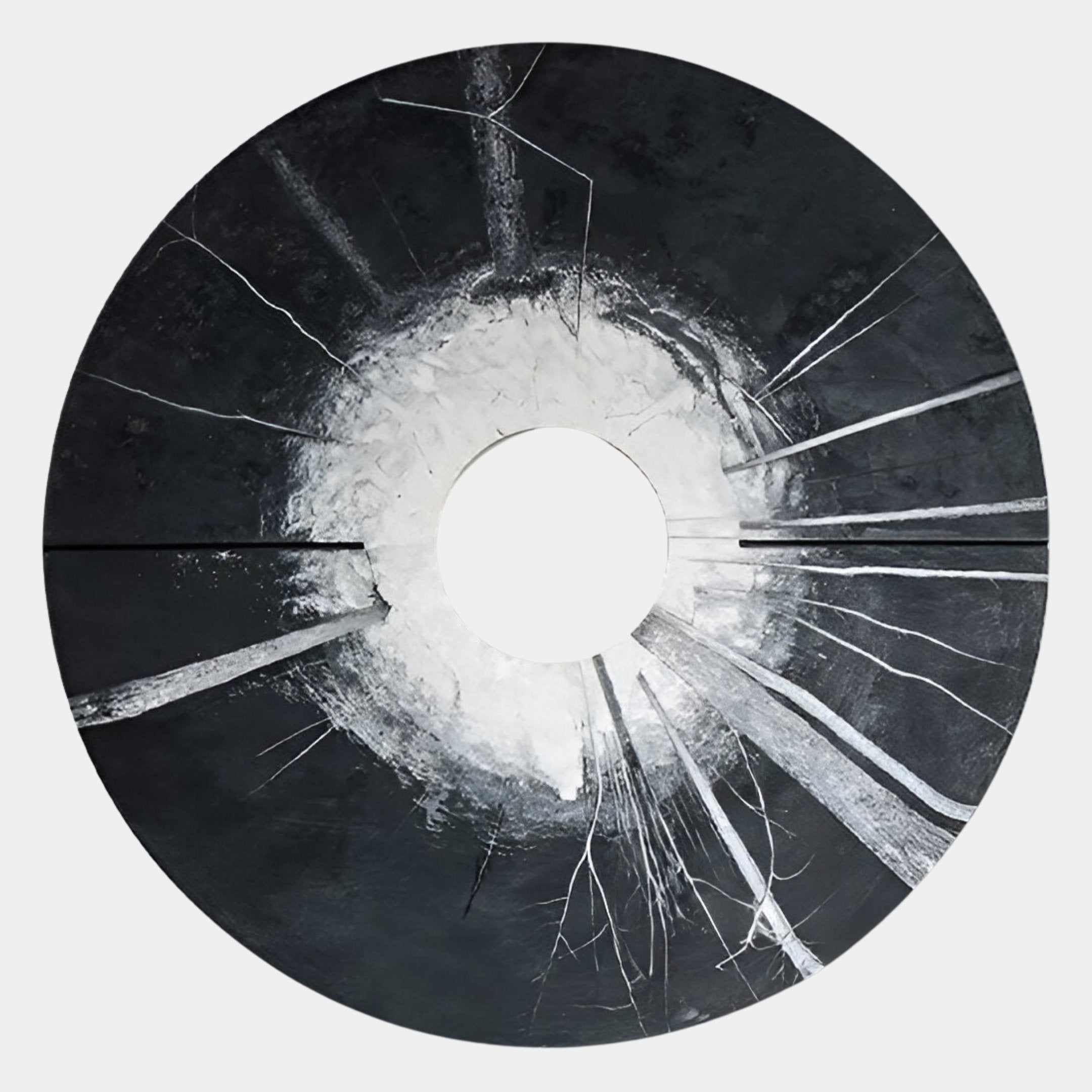 Solyra Black Circular Textured Wood 3D Wall Art