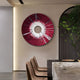 Solyra Crimson Circular Textured Wood 3D Wall Art