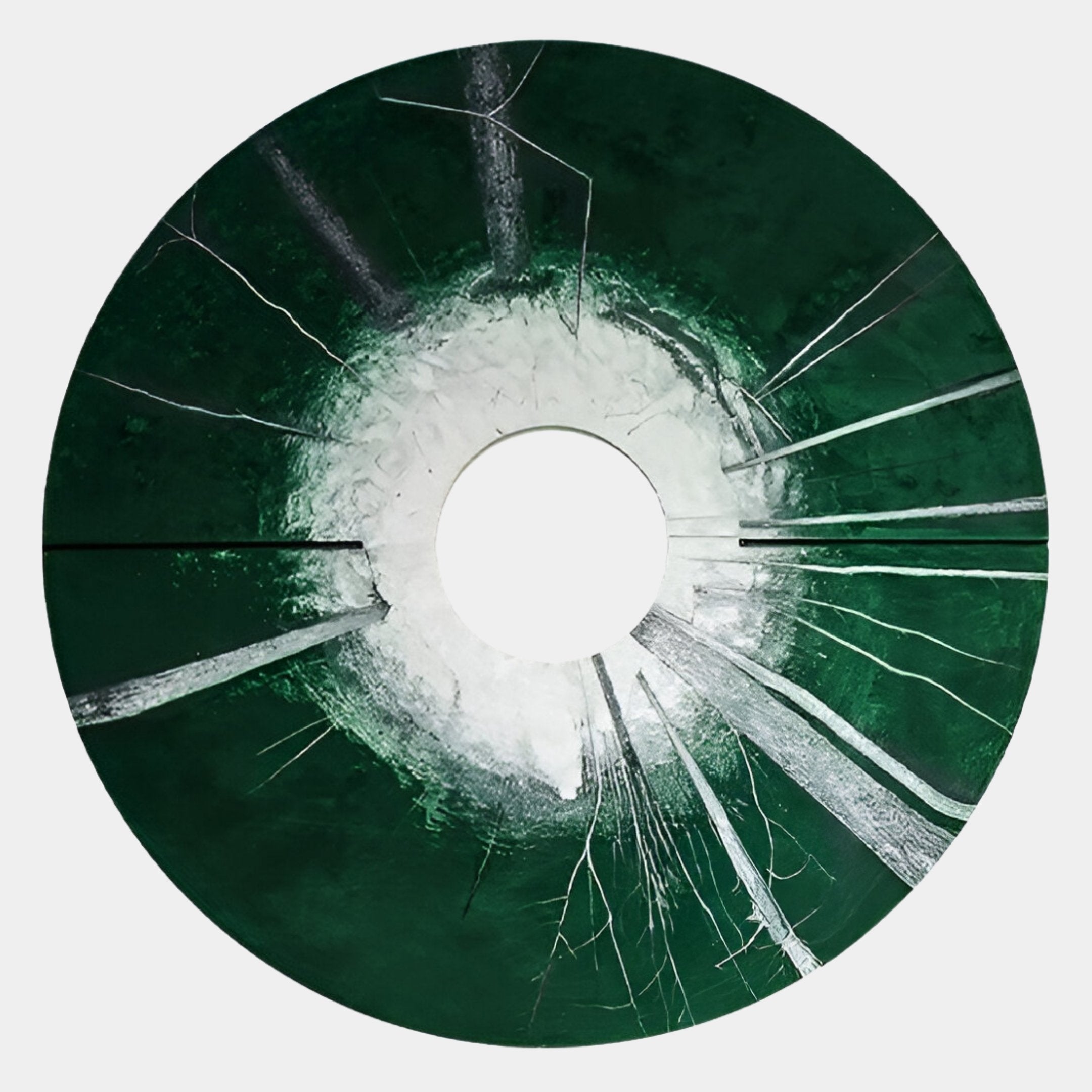 Solyra Emerald Circular Textured Wood 3D Wall Art
