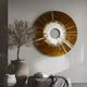 Solyra Bronze Circular Textured Wood 3D Wall Art