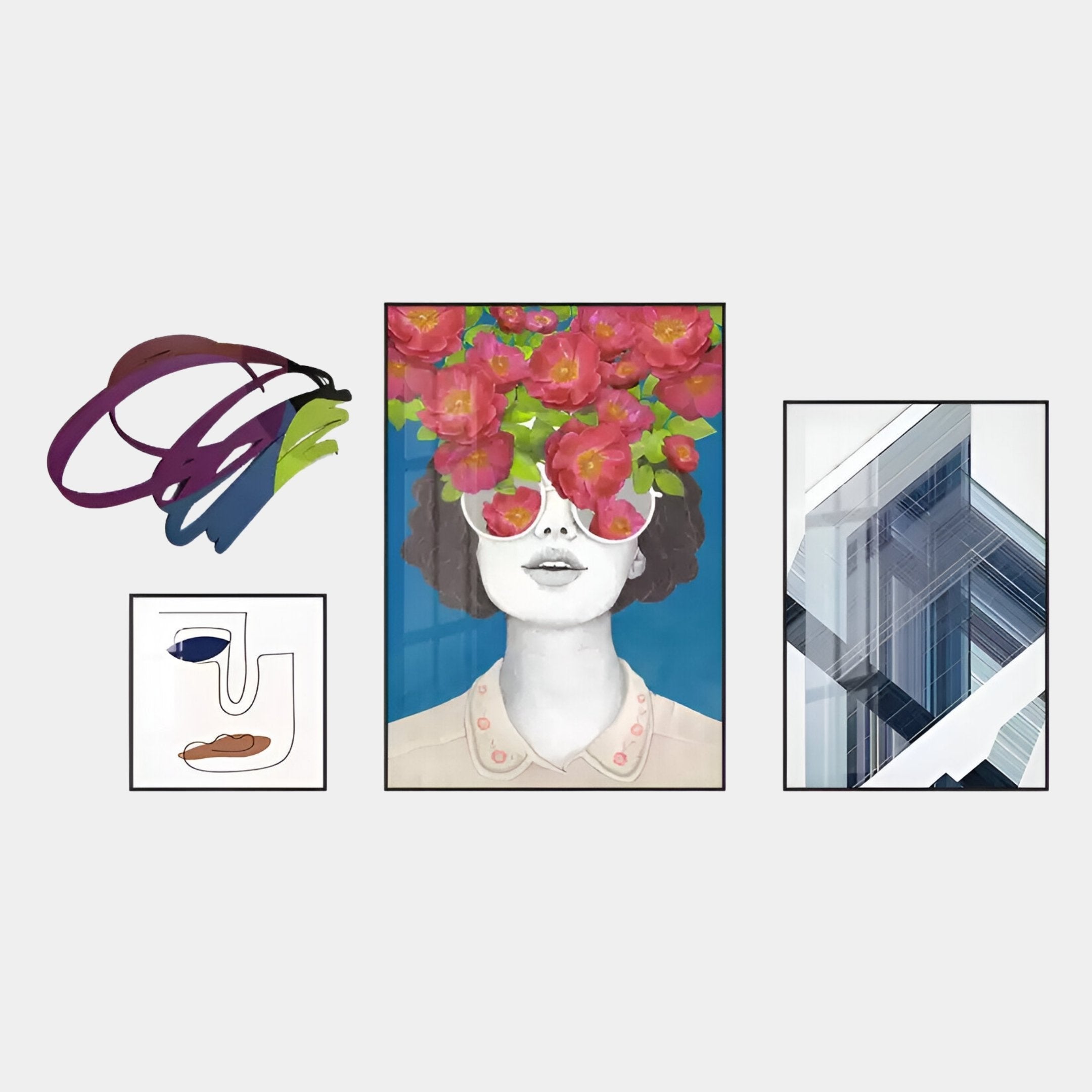 Cavoya Multiform Expression 4-Set Wall Art
