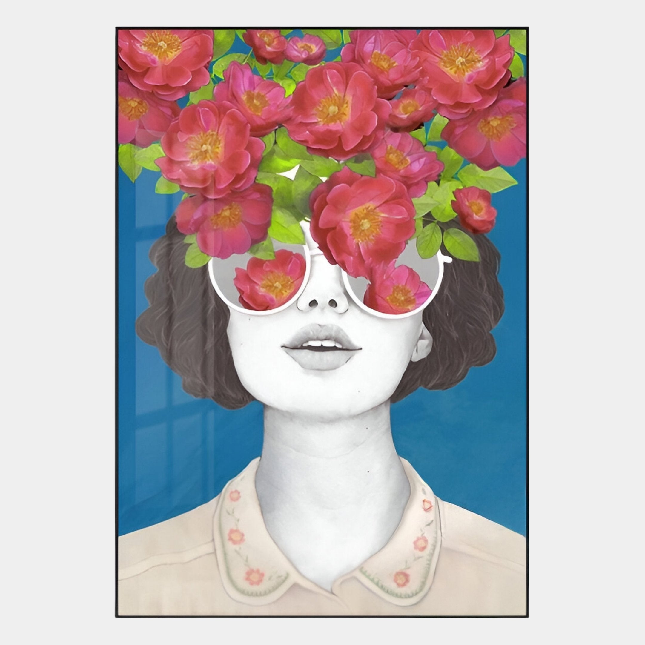 Cavoya Bloom Portrait Figurative Crystal Porcelain Wall Art