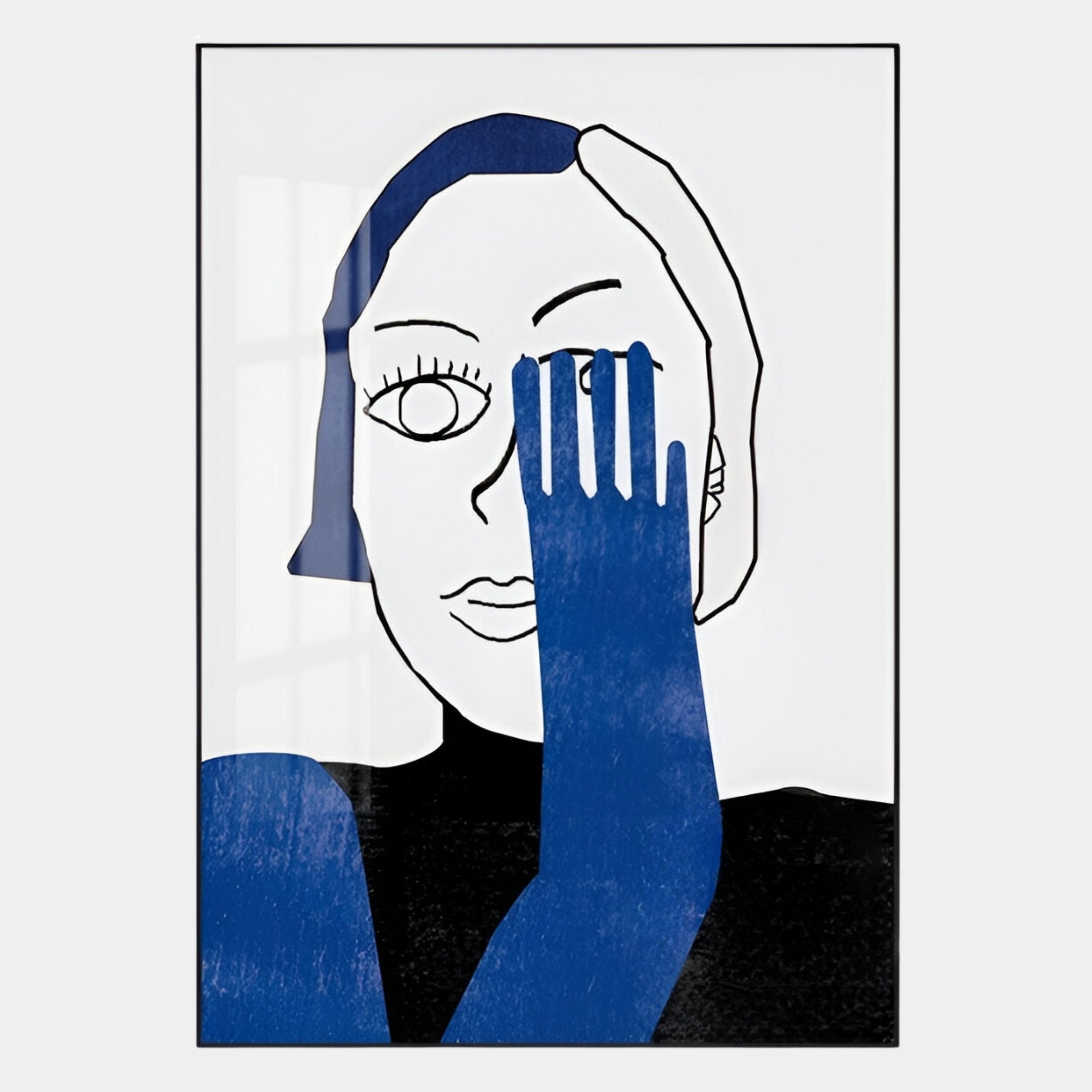 Cavoya Blue Gaze Figurative Crystal Porcelain Wall Art