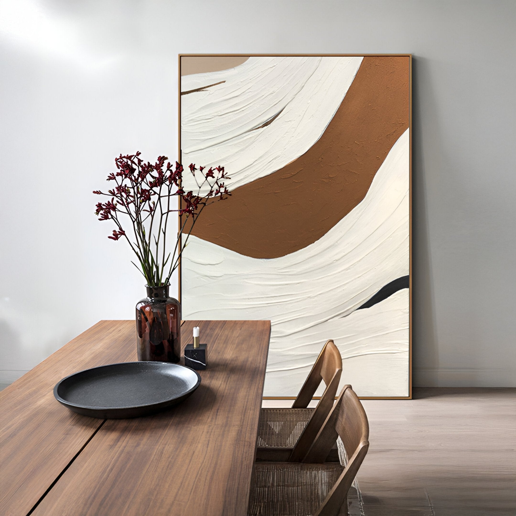 Terrayne III Hand-Painted Oil Canvas 3D Wall Art