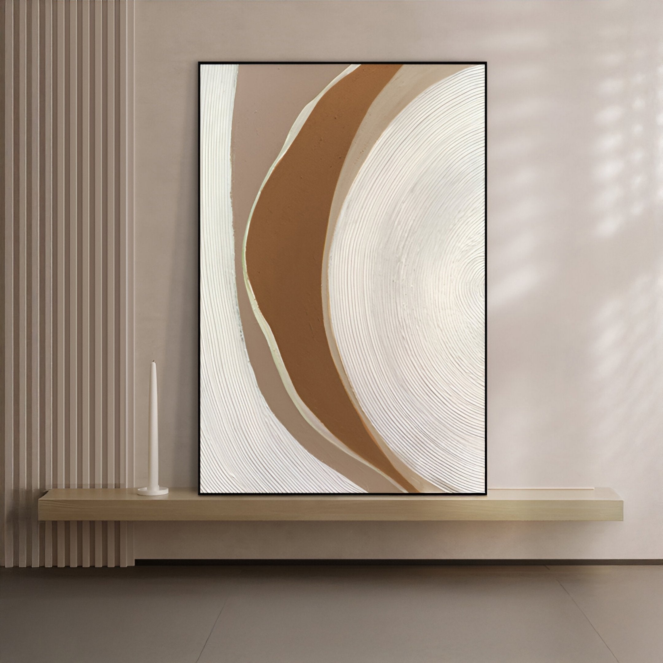 Terrayne IV Hand-Painted Oil Canvas 3D Wall Art