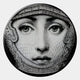 Lunoria Ornate Frame Face Round Wood Embossed Wall Art