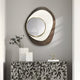 Orrana Bronze & White Organic Round Mirror 3D Wall Art