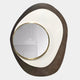 Orrana Bronze & White Organic Round Mirror 3D Wall Art