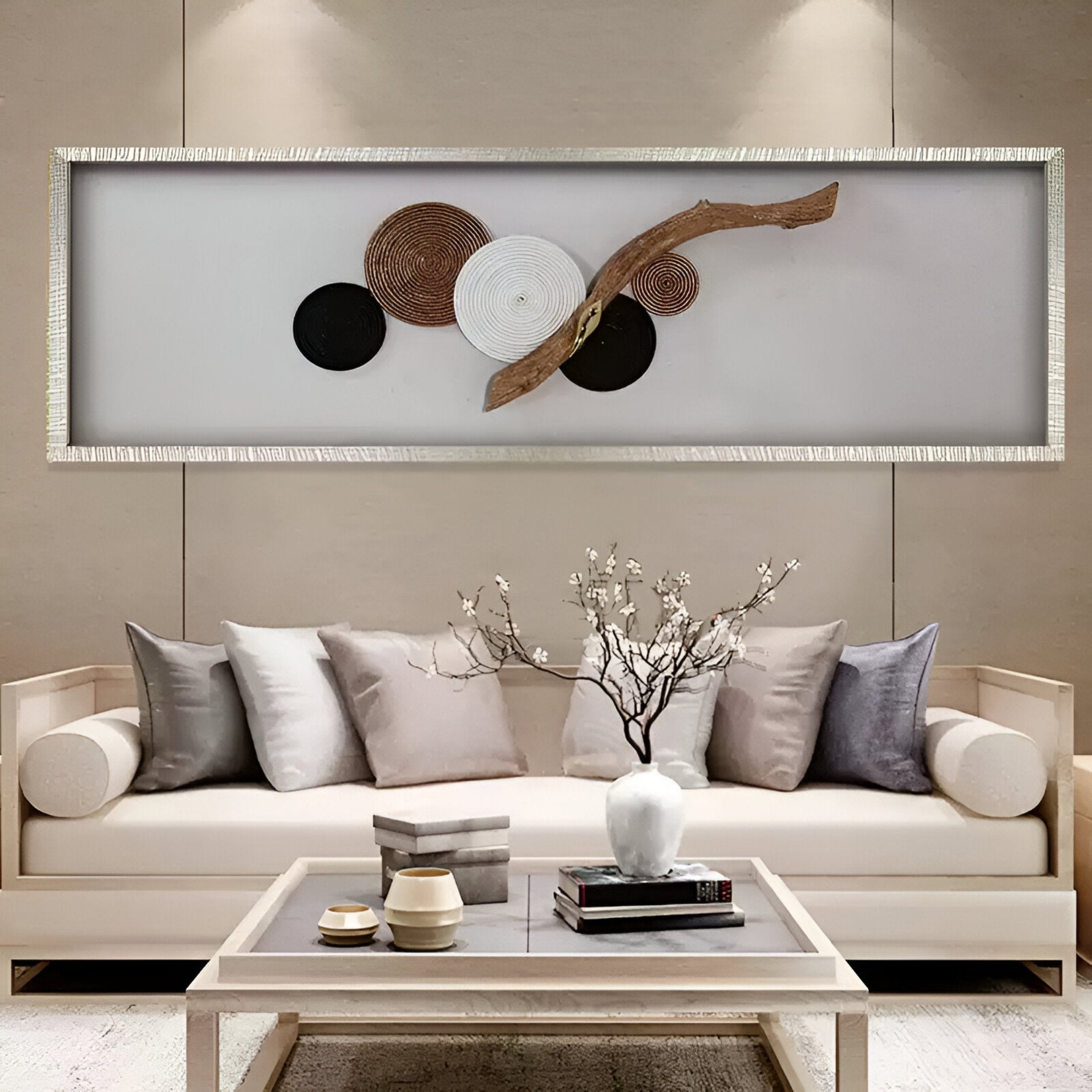 Erynoa Natural Branch & Woven Circle 3D Wall Art