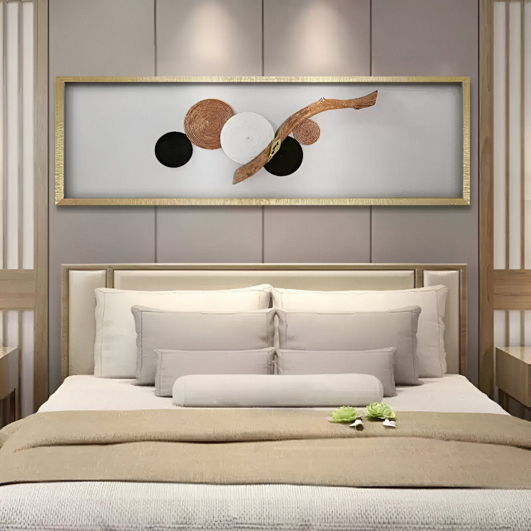 Erynoa Natural Branch & Woven Circle 3D Wall Art