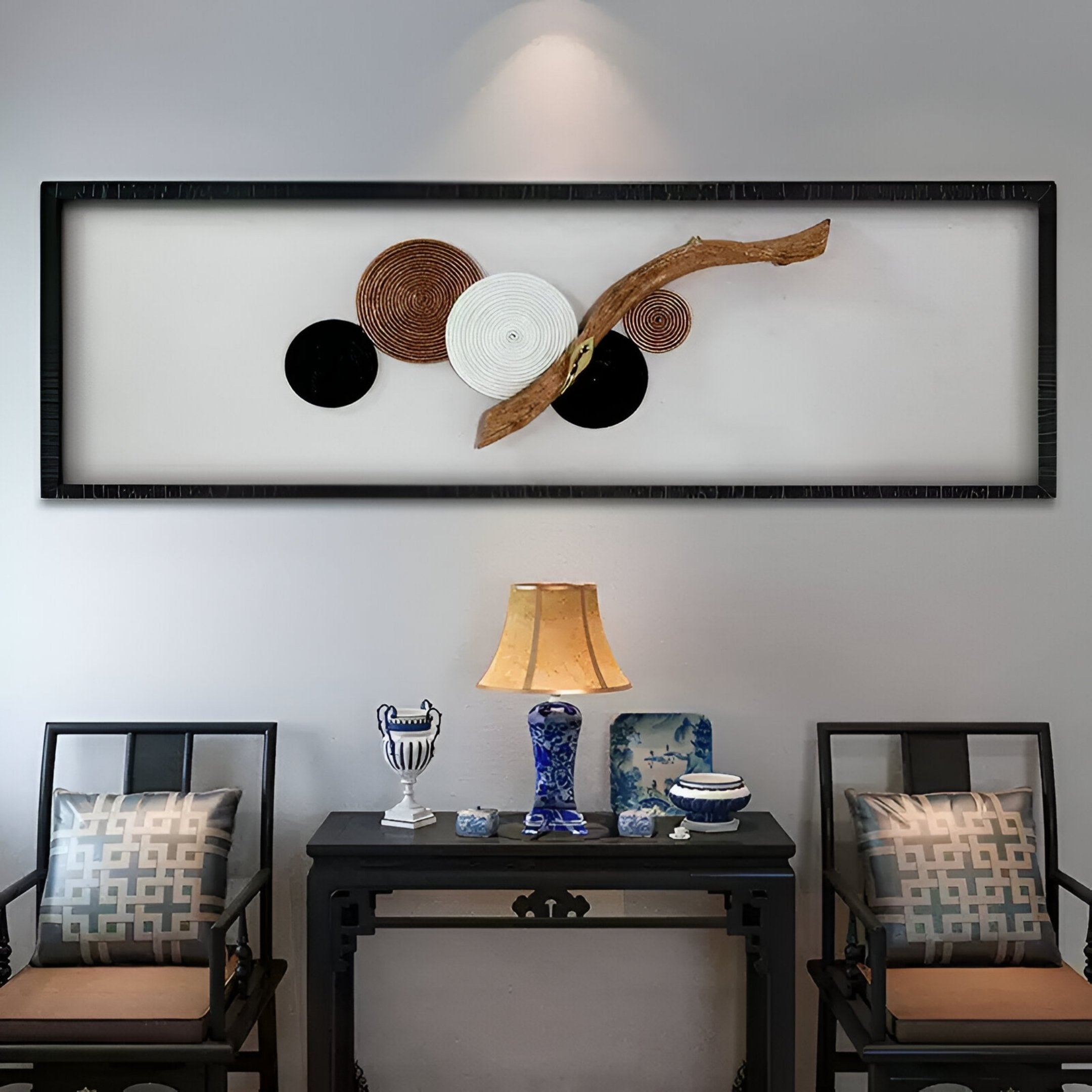 Erynoa Natural Branch & Woven Circle 3D Wall Art