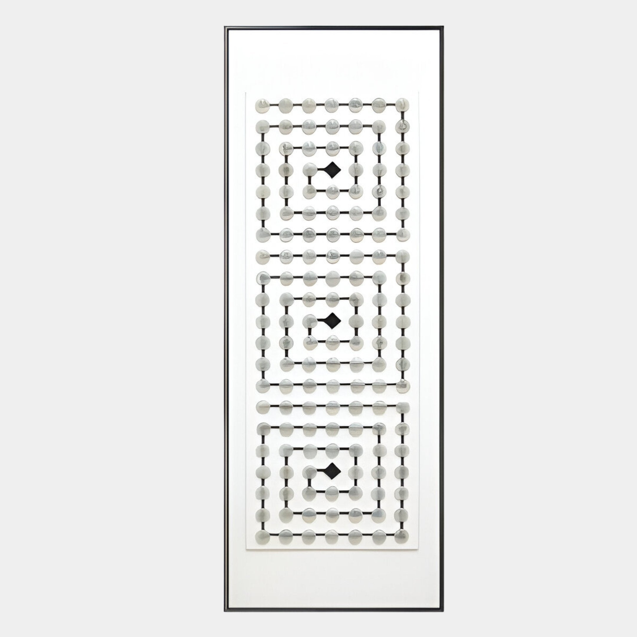 Lunaro White Jade Grid Vertical 3D Wall Art